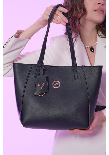 Sofia Mıknatıs Kapamalı Geniş Fermuar Bölmeli Orta Boy Kadın Siyah Omuz Kol Çantası fırsatları