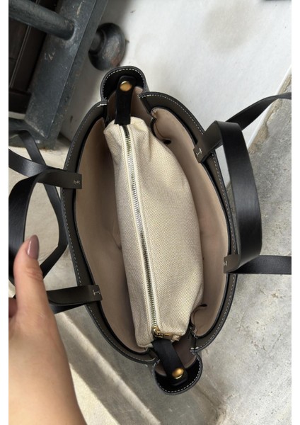 Çıkarılabilir Keseli El Ve Omuz Askılı Tote Çanta Willy Siyah modelleri