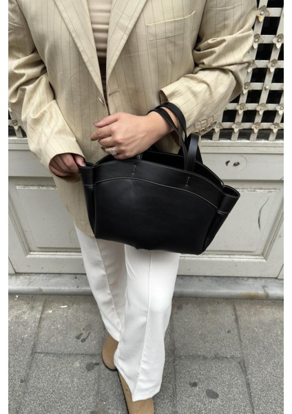 Çıkarılabilir Keseli El Ve Omuz Askılı Tote Çanta Willy Siyah indirimleri