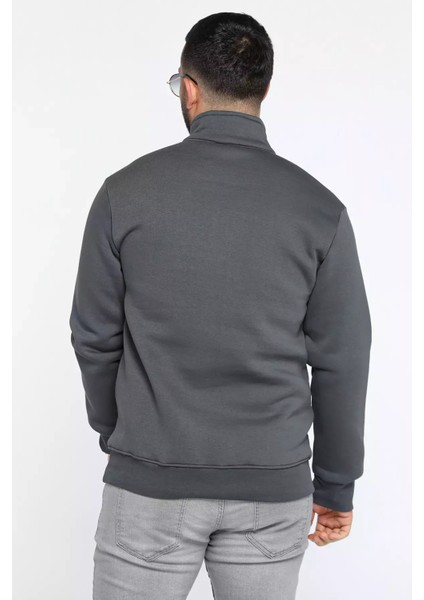 Yarım Fermuarlı Cepli Double Face Erkek Sweatshirt P-00013588 modelleri