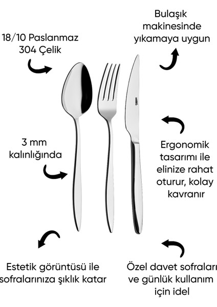 Ares 6 Adet Çay Kaşığı
