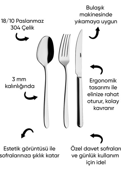 Vizyon 6 Adet Yemek Bıçağı