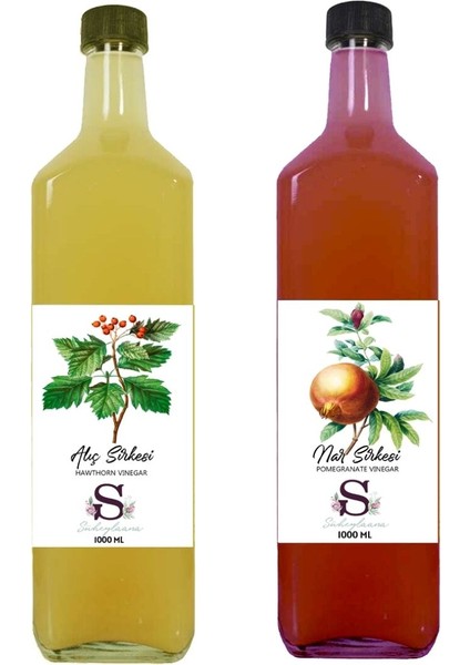 Doğal Alıç Sirkesi 1000 ml - Doğal Nar Sirkesi 1000 ml