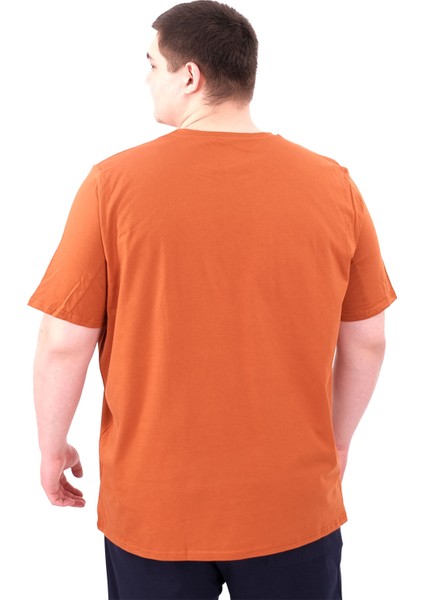 Mode Xl Büyük Beden Erkek T-Shirt Bisiklet Yaka Statue U25027 Tarçın fiyatları