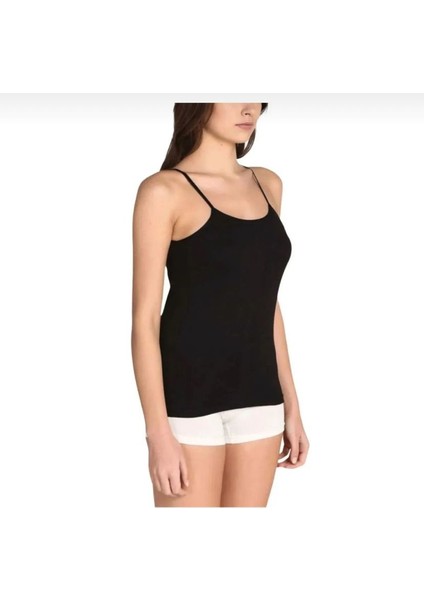 Kadın Ip Askılı Siyah Atlet (3'lü Paket)