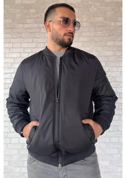 Astarlı Fermuarlı Erkek Mont P-00013480