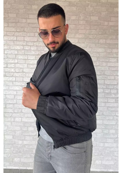 Astarlı Fermuarlı Erkek Mont P-00013480