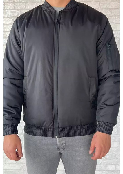 Astarlı Fermuarlı Erkek Mont P-00013480