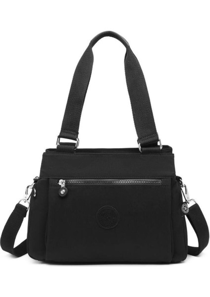 Krinkıl Kumaş Kadın Omuz Çantası 1125 Siyah