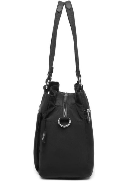 Krinkıl Kumaş Kadın Omuz Çantası 1125 Siyah indirimleri