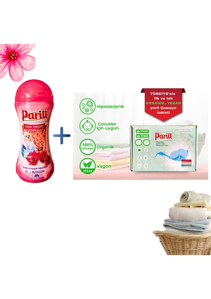 2’li Set – Renkliler Için Deterjan Tableti + Gül Kokulu Yumuşatıcı