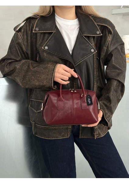 Jennie Model Bordo Kadın El Ve Omuz Çantası