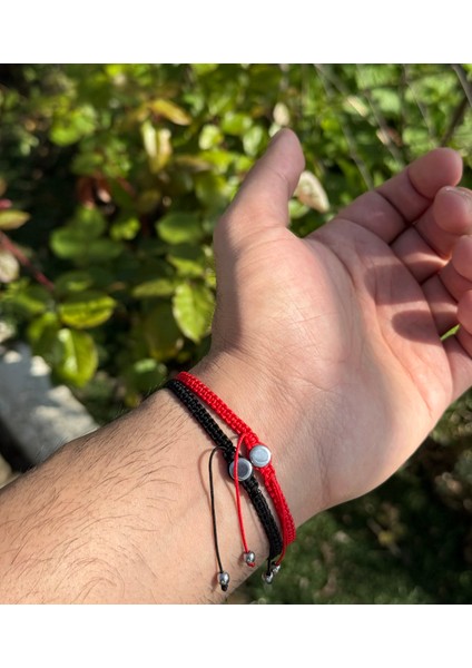 Varisit, Lav, Hematit 2'li Bileklik - Çift Bileklik - Tasarım Makrome Bileklik 4mm Ayarlanabilir fırsatları