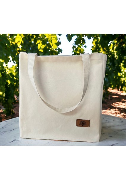 Okulda,Markette,Plajda,Günlük Dak Kumaş Krem Bez Omuz Çantası Punch Işlemeye Uygun