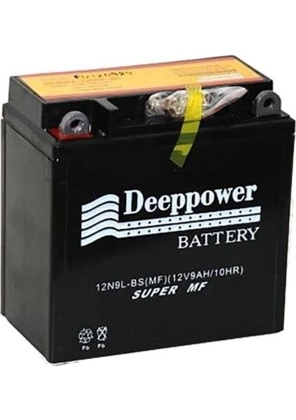 12 Volt 9 Amper Motosiklet Aküsü Deeppower Dik Kasa