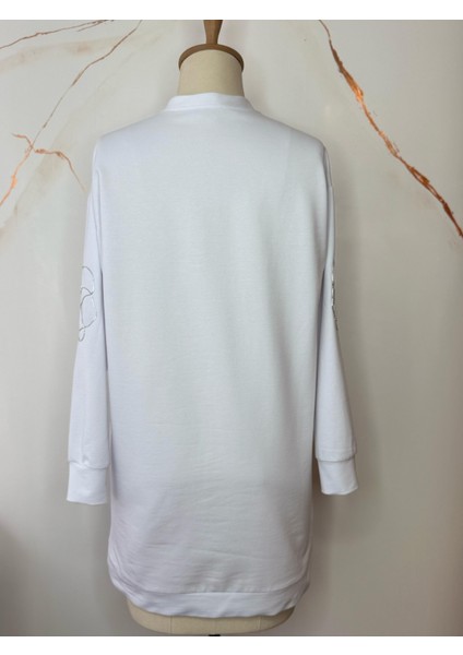 Çiçek Nakışlı Sweatshırt modelleri