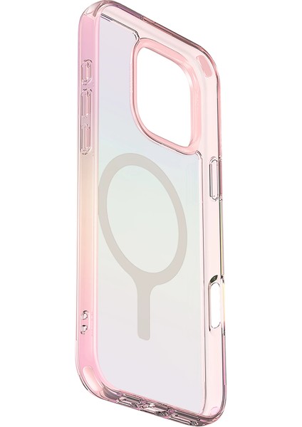 Apple iPhone 16 Pro Kılıf Holografik Renk Değiştiren Koruyucu Magclick™ Kapak Hibrit Polikarbonat Malzeme fiyatları