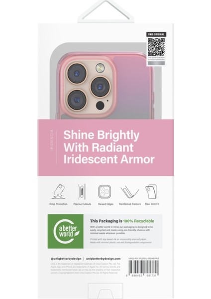 Apple iPhone 16 Pro Kılıf Holografik Renk Değiştiren Koruyucu Magclick™ Kapak Hibrit Polikarbonat Malzeme fırsatları