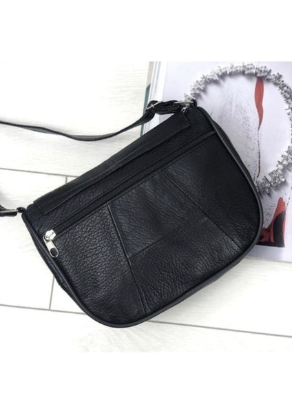 Siyah Deri Günlük Kadın Omuz Çantası 21*19*7 Cm fırsatları