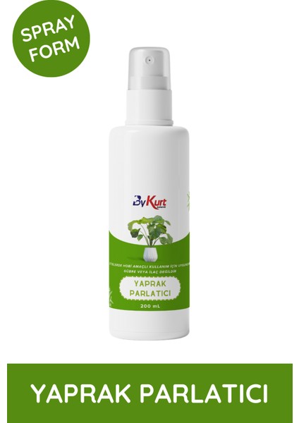 Yaprak Parlatıcı 200ML Organik Sprey Böcek ve Sinek Önleyici Bitki Temizleyici