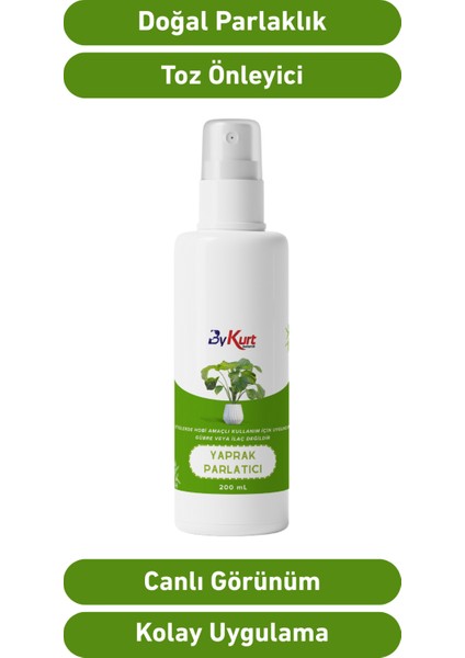 Yaprak Parlatıcı 200ML Organik Sprey Böcek ve Sinek Önleyici Bitki Temizleyici