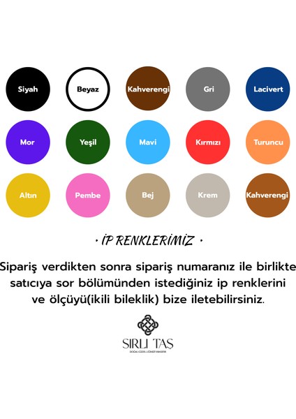 Akuamarin, Pembe Kuvars, Hematit 2'li Bileklik - Çift Bileklik - Tasarım Makrome Bileklik 4mm Ayarlanabilir