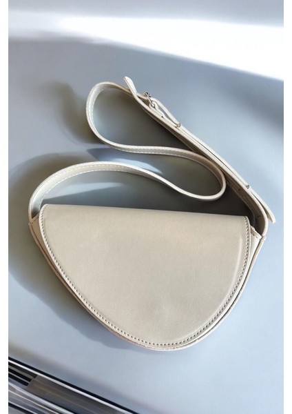 Kadın Premium Gizli Mıknatıslı Bej Ayarlanabilir Omuz Çantası