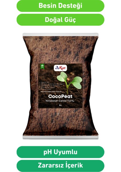 Cocopeat Hindistan Cevizi Torfu %100 Doğal Torf ve Bitki Toprağı Sinek Yapmaz