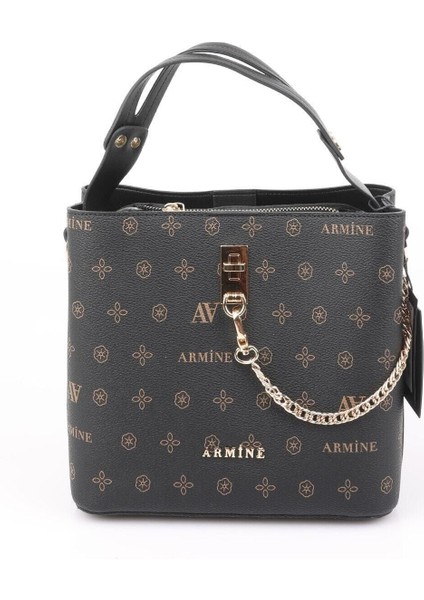 Çanta 222 Siyah Baskılı