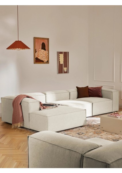 Most Mollis Plus 3 Modül Sol Köşe Koltuk 01 Kırık Beyaz Keten Kumaş Yataş Sünger(Evinize Teslim) fiyatları