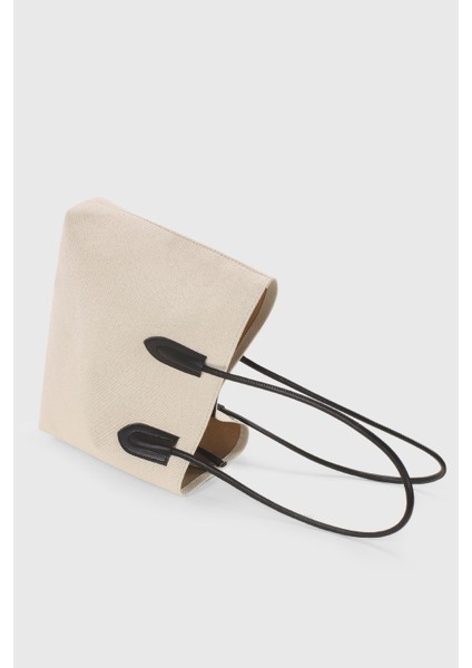 Kadın Retro Vintage Shopper Çanta Soft Krem 264 modelleri