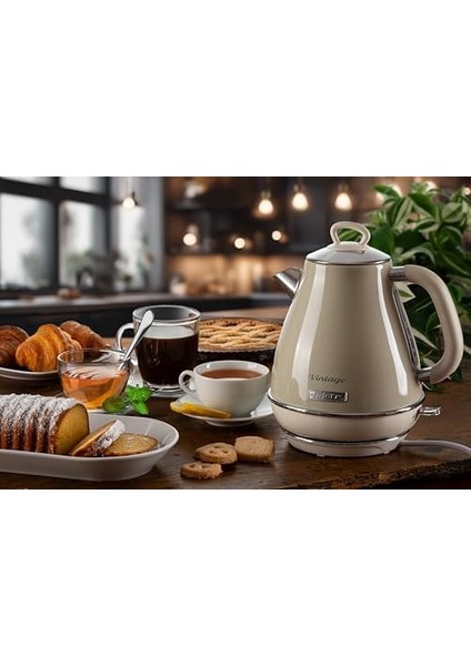 Vintage 1.7 Litre Kettle Bej