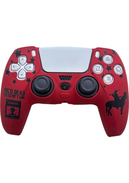 Ps5 Dualsense Red Dead Desenli Koruyucu Silikon Kılıf