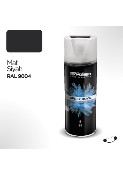 Plastik Yüzey Mat Siyah Sprey Boya 400 ml - Ral 9004