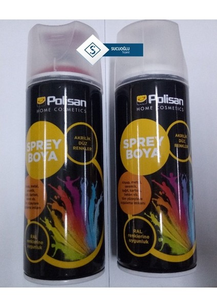 Akrilik Sprey Boya 400 ml (Ikili Paket) Siyah+Siyah