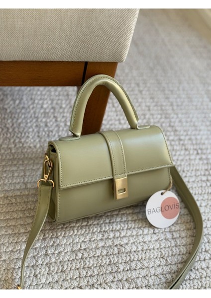 Mıknatıs Detaylı Mint Kadın Omuz Çantası modelleri