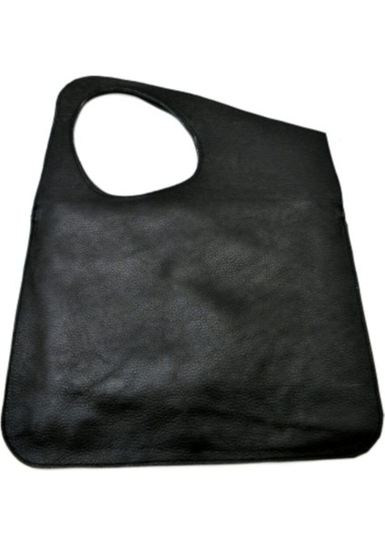 Asimetrik Model Siyah Hakiki Deri El Portföy Clutch indirimleri