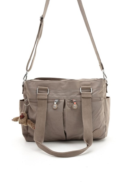 Surse Model Kadın Büyük Boy Çok Bölmeli Su Geçirmez Krinkıl Kumaş Çapraz Ve Omuz Askılı Çanta Vıp