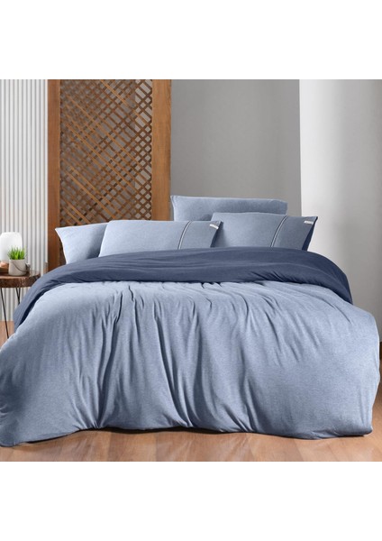 Medulas Mavi Tek Kişilik %50 Pamuk %50 Modal Nevresim Takımı