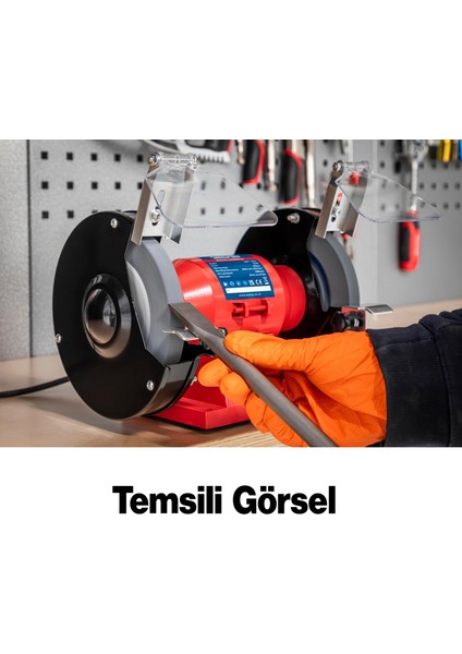 Elektrikli Bıçak Kesici Bileme Taş Motoru 150 mm Zımpara 350 W Rico Taşlama Metal Tezgah Üstü Çark