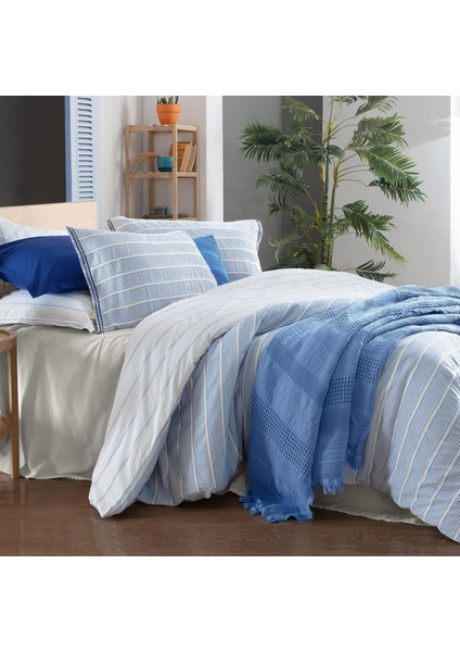 Trina Mavi King Size (Battal Boy) %100 Pamuk Mood Comfort Nevresim Takımı fiyatları