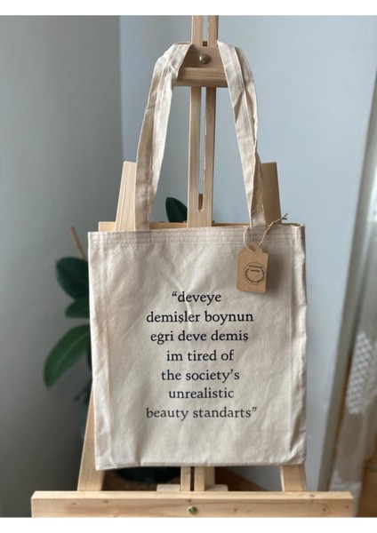Deveye Demişler Bez Çanta