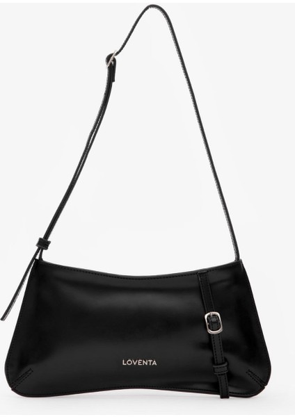 Kemer Detaylı Omuz Çantası Siyah Eleanor