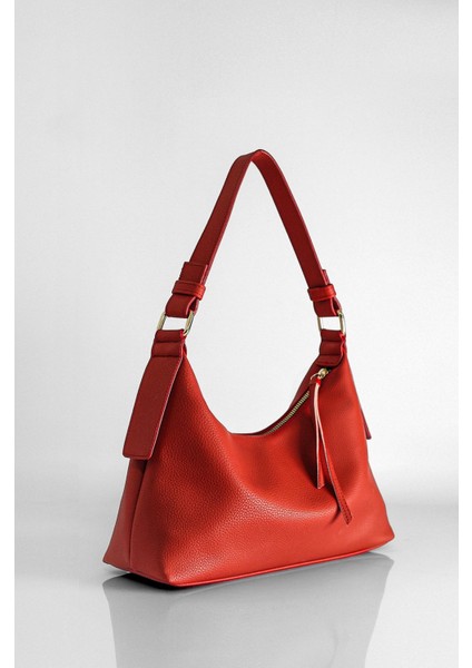 Kadın Kırmızı El Ve Omuz Çanta