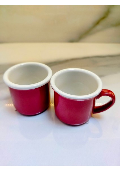 Md Verona Kahve Fincanı 5,5 cm 130ML Kırmızı modelleri