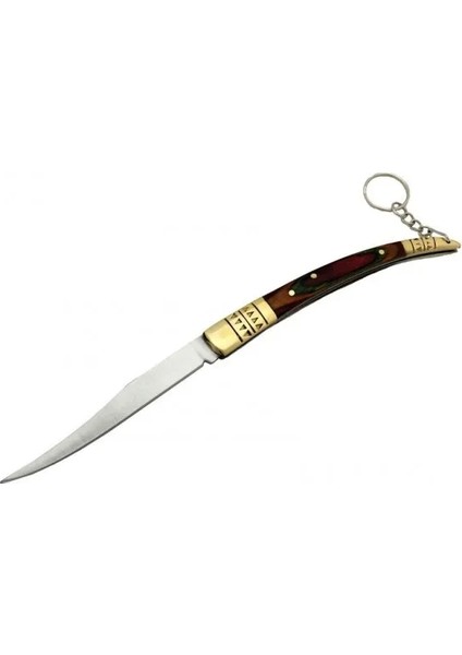 Populermarketim - K 181 Kılçık Çakı Orta 18CM - Manuel, Ahşap Sap, Kemerlikli