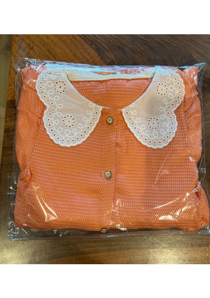 Wednesday Hazır Yaka Vintage Çocuk Elbise Somon indirimleri