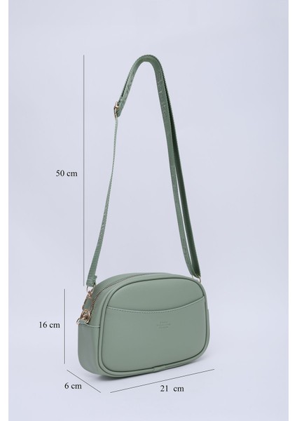 Mint Yeşil Shk194 Deri 2 Bölmeli Fermuarlı Ayarlanabilir Kolon Askılı Omuz Çantası U:16 E:21 G fiyatları