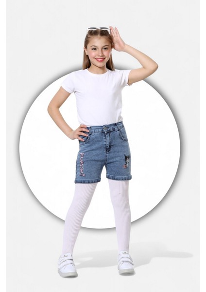 Kuromi Nakışlı-Pamuklu-Kar Yıkamalı-Yarım Lastikli-Kız Çocuk Şortu fiyatları