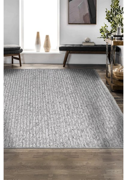 Lidya Bukle Gri Çizgili Halı – Kaydırmaz, Kadife Dokulu, Kolay Temizlik, Modern ve Hijyenik Tasarım indirimleri